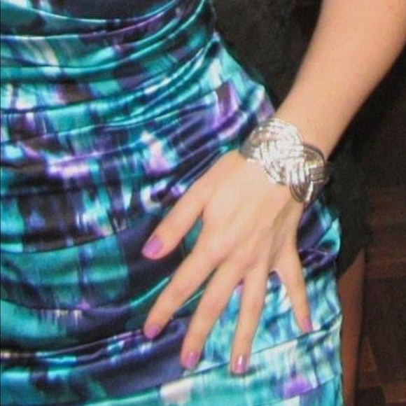 Silver Braided Cuff Bracelet by Express - Picture 4 of 8